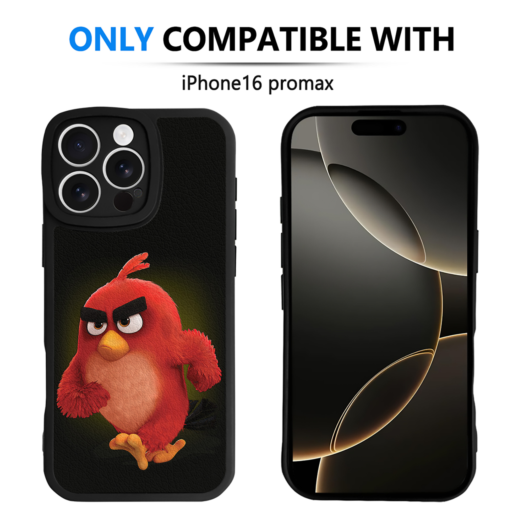 （画像用） Angry Birds アングリーバード 【iPhone 16シリーズ対応】シリコンスマホケース（レザー調） 材質：シリコン